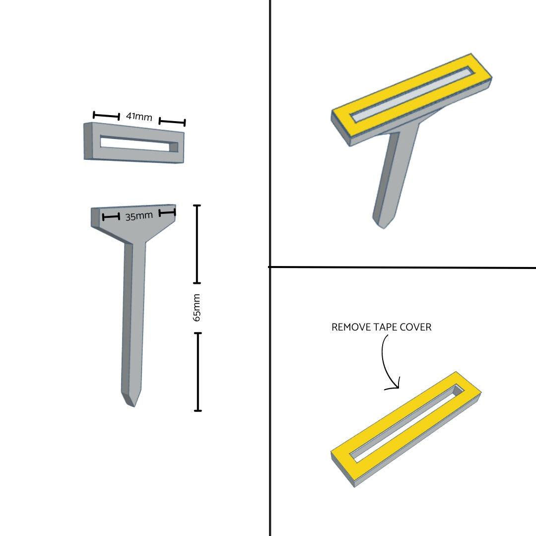 Cake Plaque Holder and Spike - Topsy Curvvy Co - Rendered Instructions.