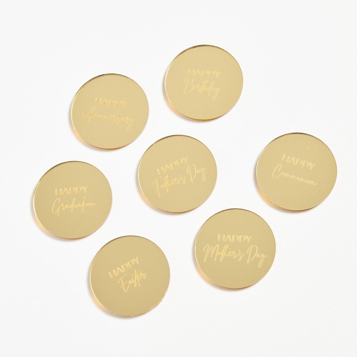 Celebration Decoration Discs - Topsy Curvvy Co