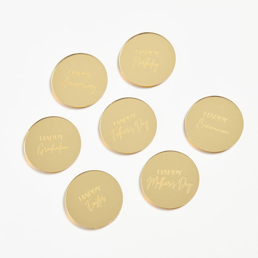 Celebration Decoration Discs - Topsy Curvvy Co