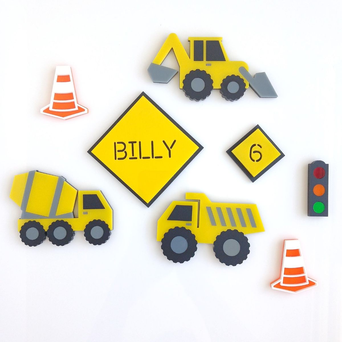 Construction Cake Topper Set - Topsy Curvvy Co