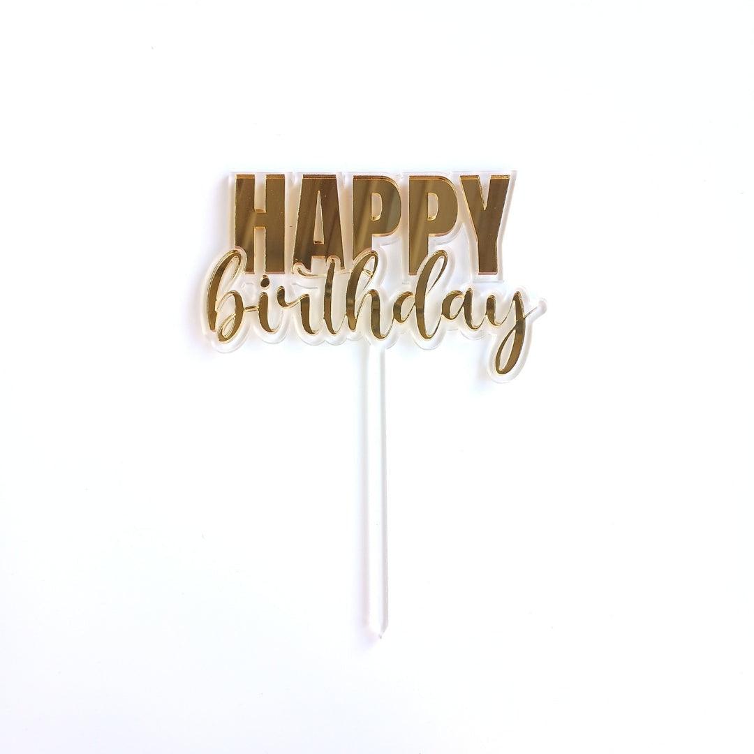 Invisible Happy Birthday Topper - Topsy Curvvy Co