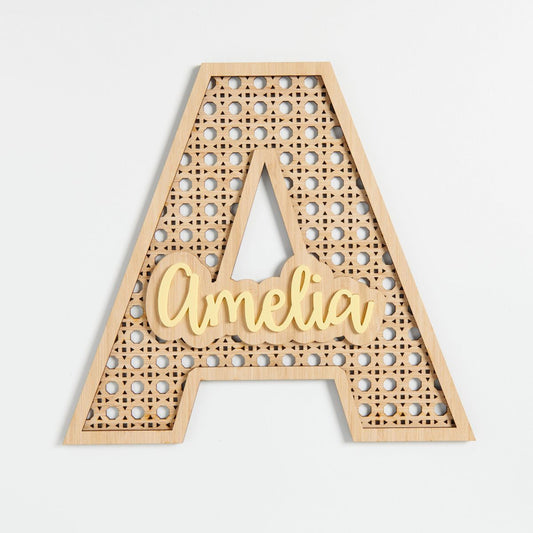 Personalised Rattan Letters - Topsy Curvvy Co