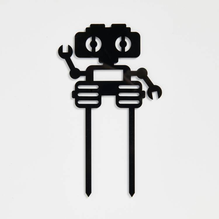 Personalised Robot Cake Topper - Topsy Curvvy Co